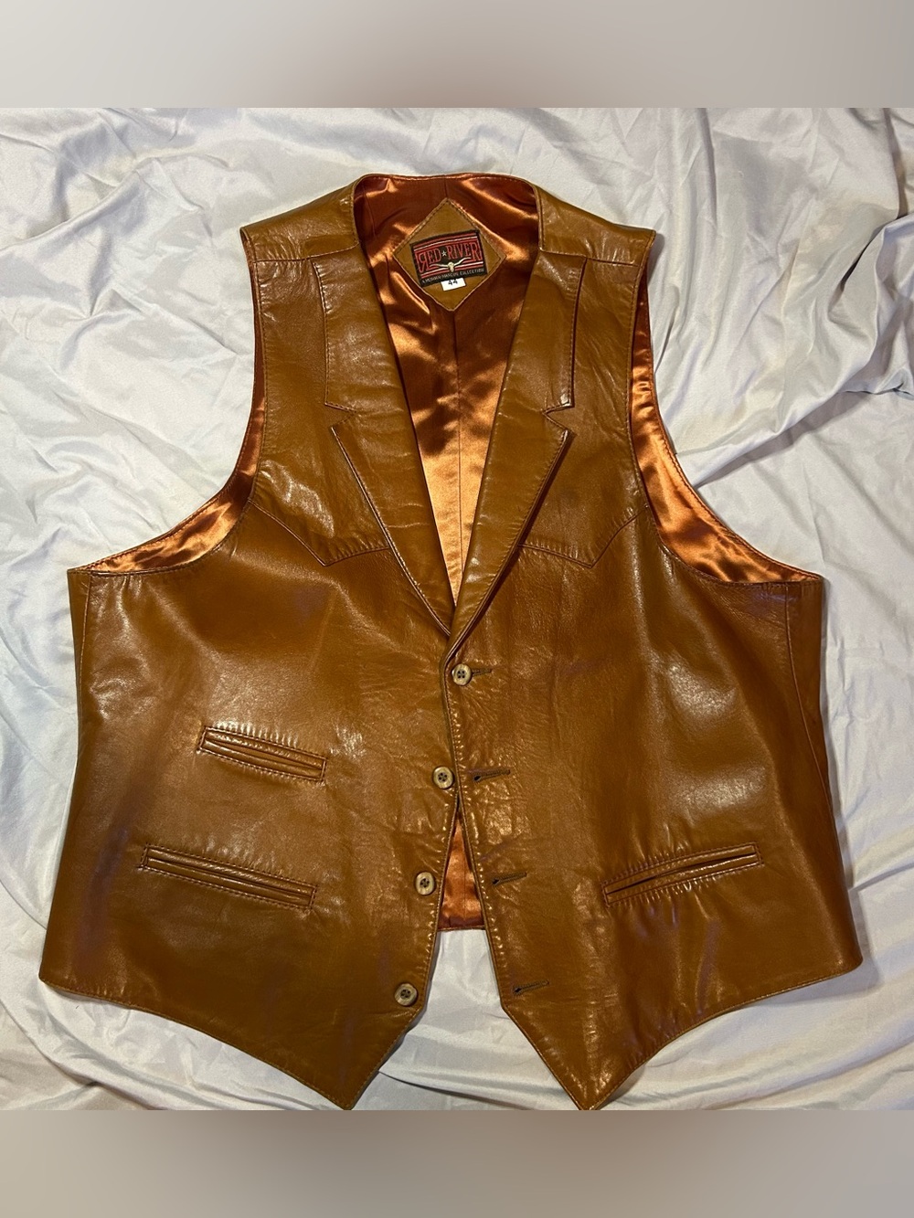 Vintage Red River Leather Western Vest